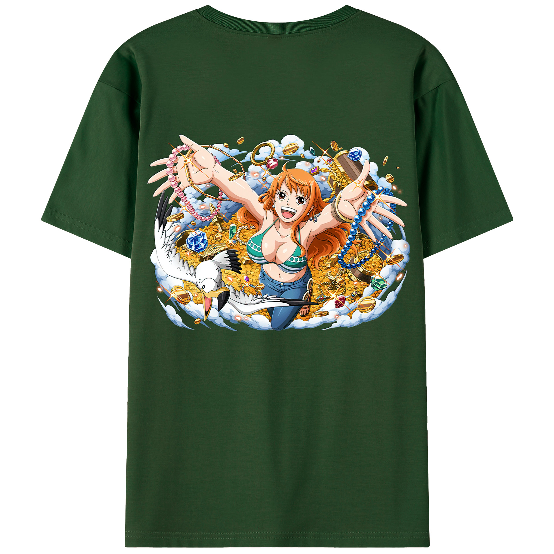 ワンピース ナミ ONE PIECE Nami 綿100％半袖Tシャツ（背面プリント）